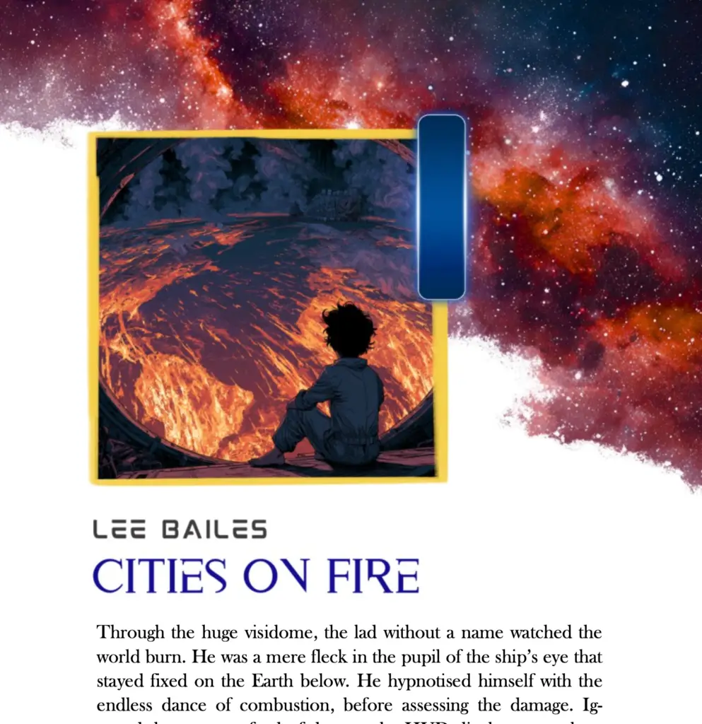 A screengrab of the Cities on Fire page